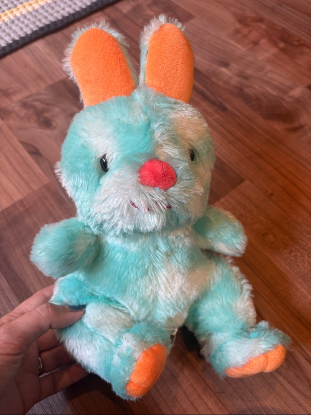 Animal Adventure Bunny Rabbit 12 in Plush Green Tie Dye 2017 Easter Spring Soft